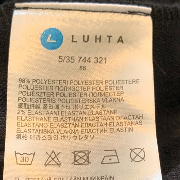 Luhta Esse Womens Skirt Black Sz Medium Active Wear System Pull On Comfort NWT - Picture 8 of 9